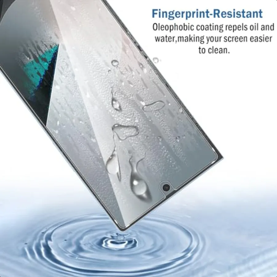 Confezione da 2 + 2 per Samsung Galaxy Z Fold 6 5G [solo schermo anteriore] Proteggi schermo con protezione per obiettivo fotocameraCopertura totale 9H temperato