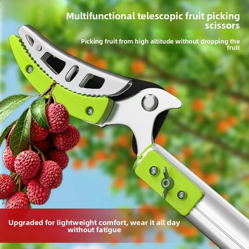 Multifunctional Telescopic Fruit Picker High Altitude Picking Scissors For Longan Loquat Garden Harvest Tool