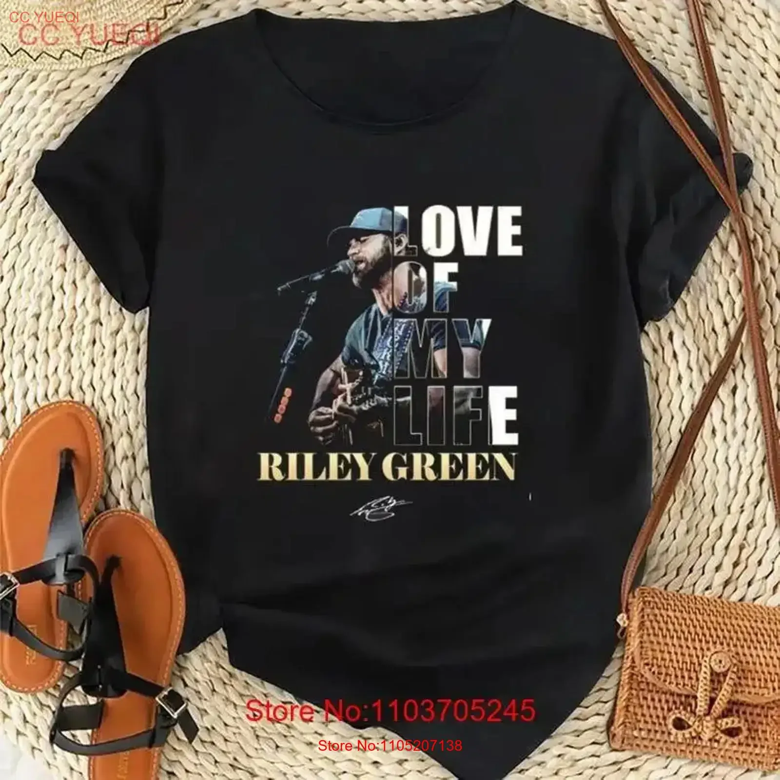 

90s Vintage Riley Green Country Music T Shirt 2025 Tour Washed Casual designer clothes Soft fashion Stretched vintage Washed