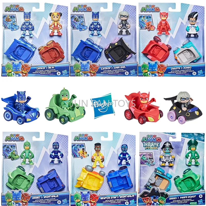 Figuras Originales de PJ Masks: Catboy, Gekko, Owlette, Night Pirate, Power, Luna Girl, Battle Racers, Vehículo Coleccionable, Juguetes para Niños Preescolares