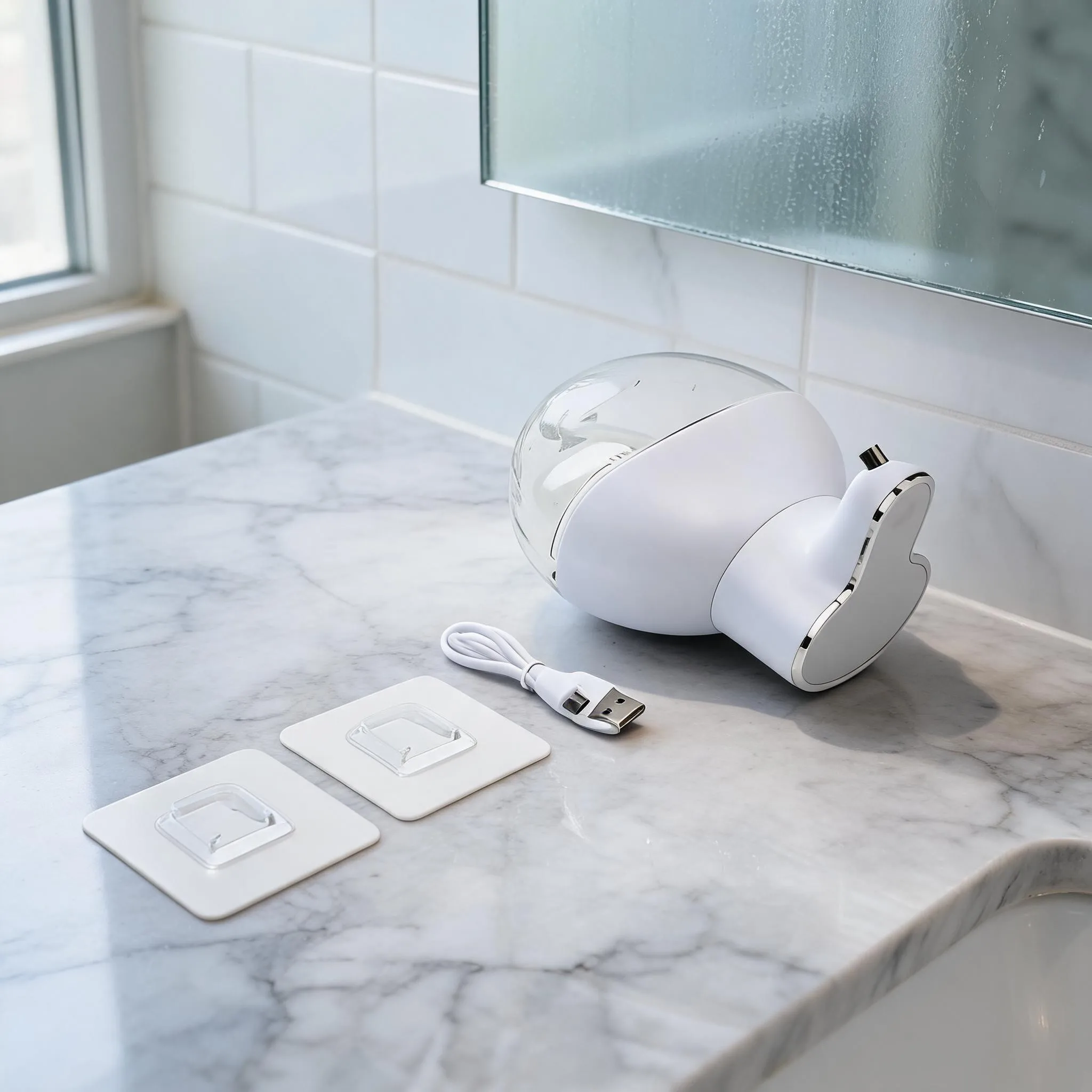 Infrared Automatic Soap Dispenser with USB Rechargeable Battery Touchless Operation and Wall Mount for Easy Installation