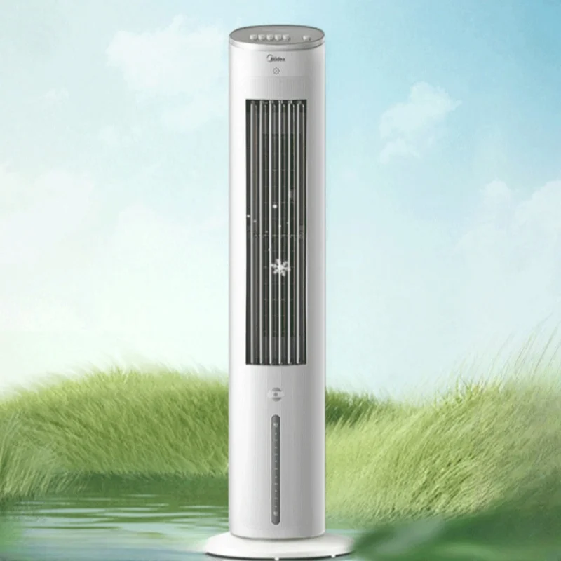 Midea Adjustable Fan Refrigeration Fan Household Water-cooled Fan Bladeless Tower Living Room Humidification Energy-saving