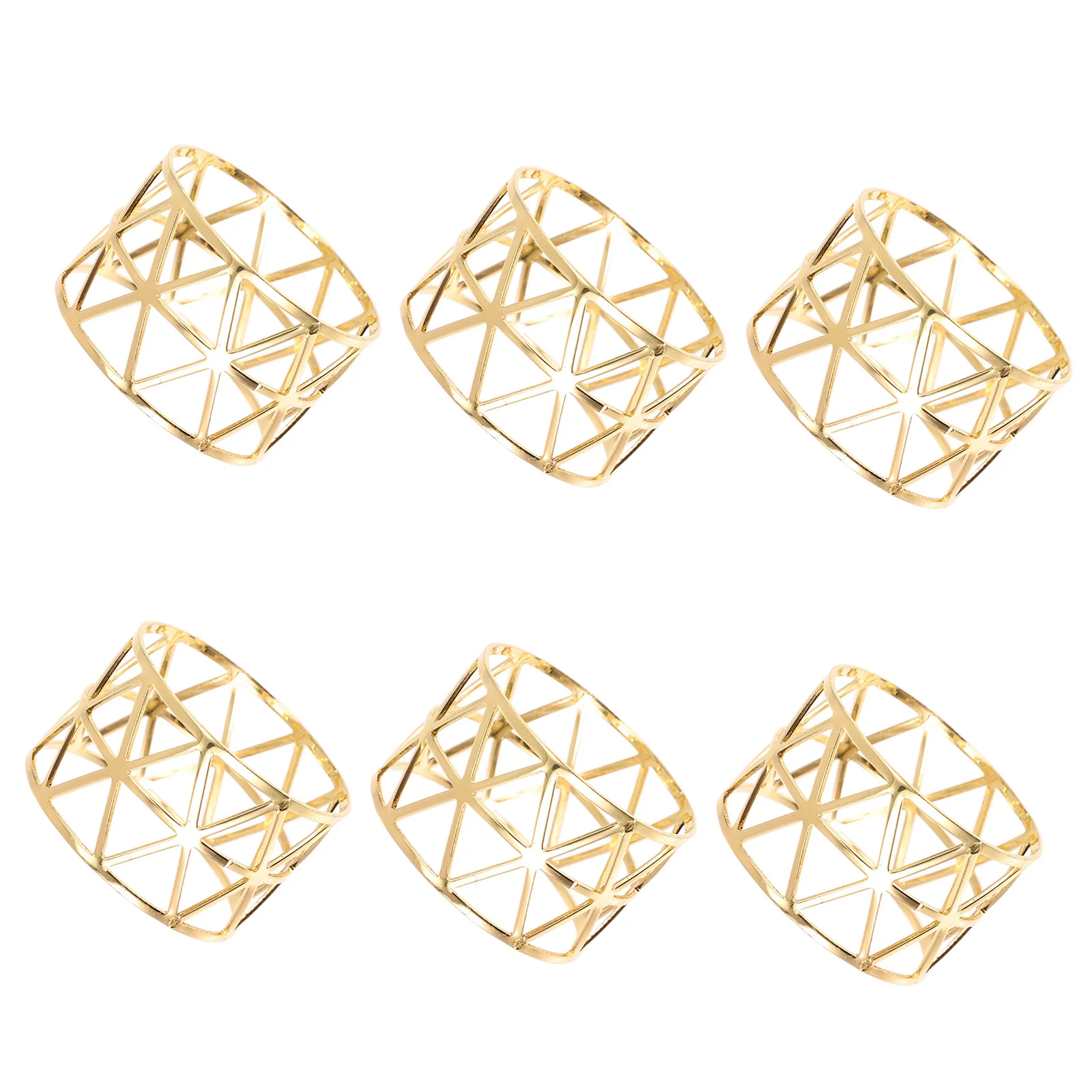 6 قطعة حلقات المناديل سبيكة أنيقة منديل أبازيم حفل زفاف طاولة طعام ديكور لوازم لوازم الحفلات