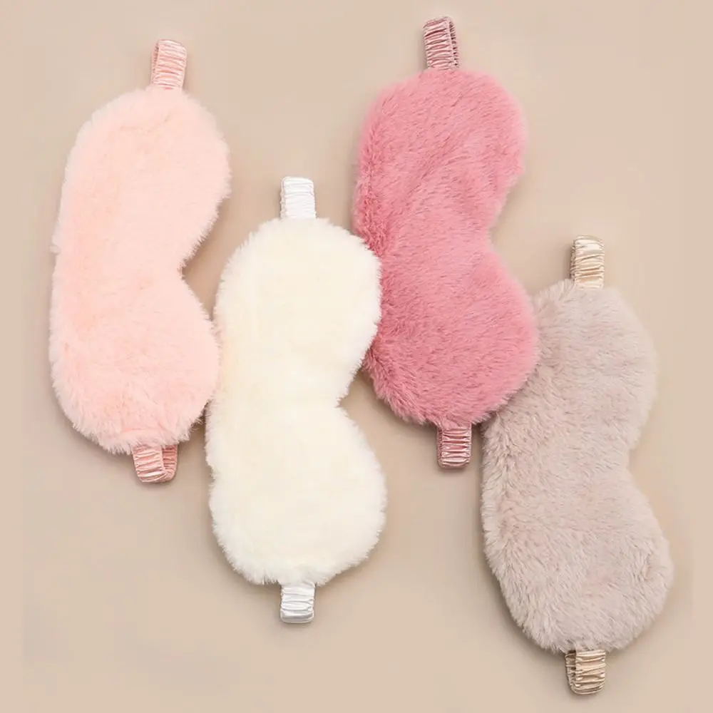 Comfortable Cute Cloud Eye Cover Soft Sleeping Blindfold Faux Rabbit Fur Sleeping Mask