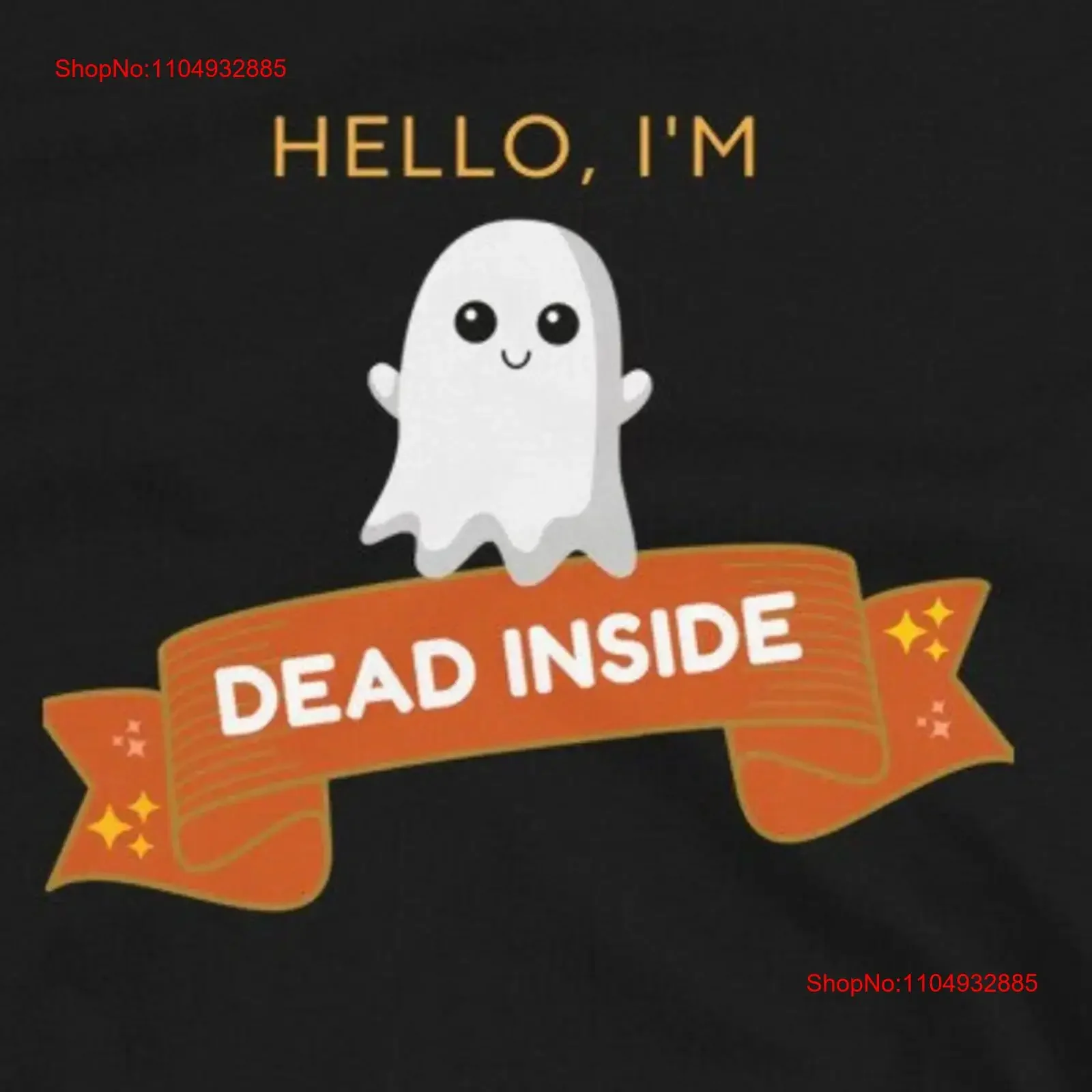 

Футболка «Hello I'm Dead Inside Friendly Ghost» на Хэллоуин, забавная футболка с эмо, милая для взрослых, винтажная, мягкая, повседневная, стильная, слегка
