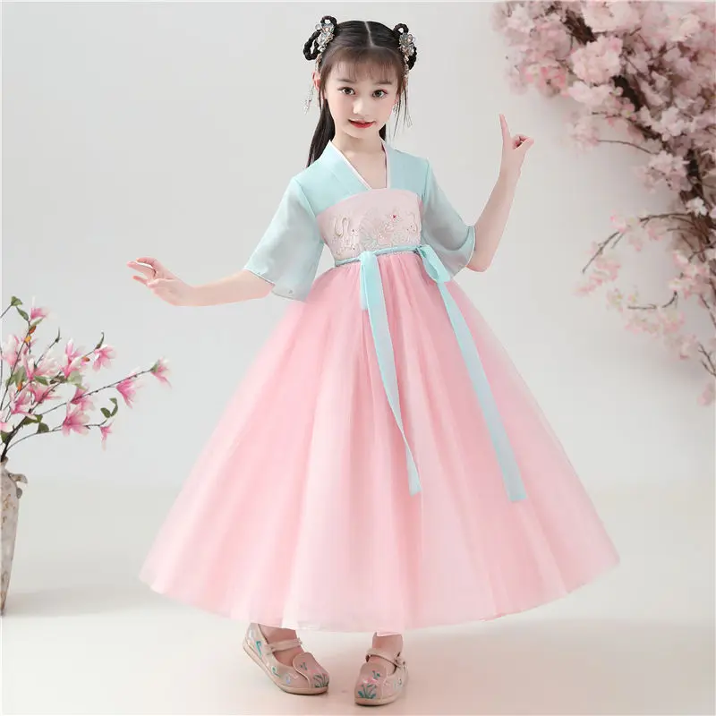 3-12T Girls\' Japanese and Korean Costume Girls\' Folk Dance Costume Performance Chinese Costume Girls\' Dress Children\'s Christma