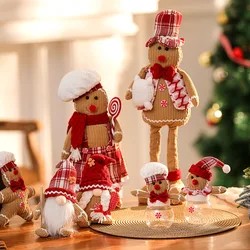 New Christmas Gingerbread Man Decoration Creative Cartoon Gingerbread Man Christmas Atmosphere Layout Decorative Small Ornaments