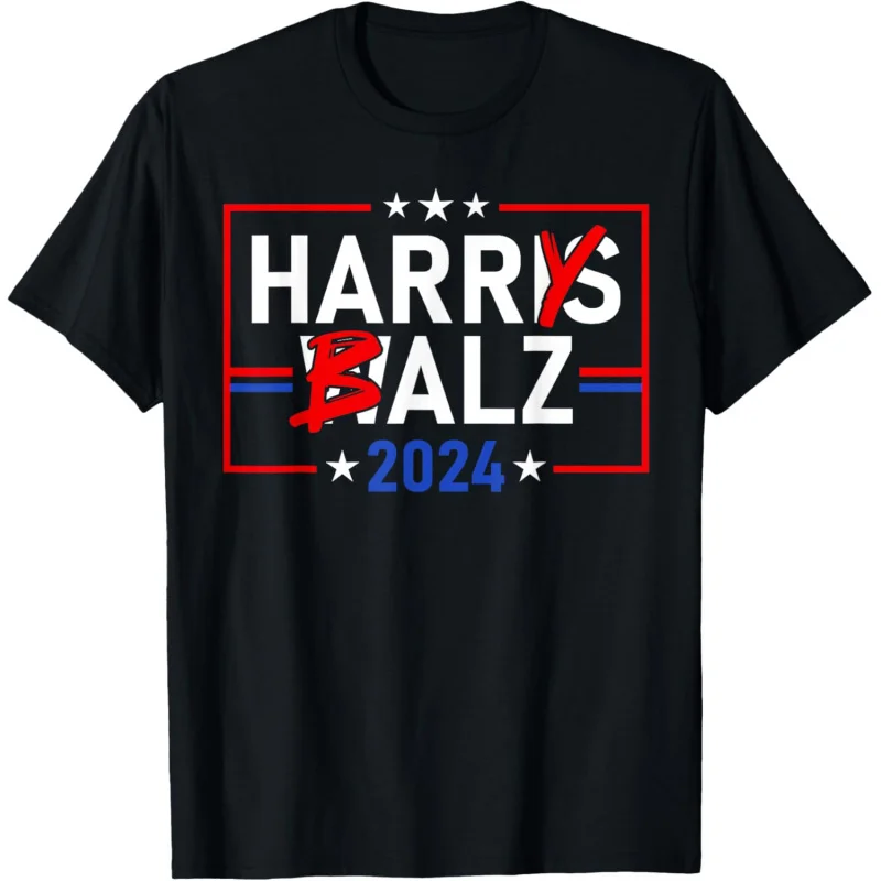 Funny Harris Waltz 24 Harris Balz Fans Democratic Voting Pattern Printed T-shirt