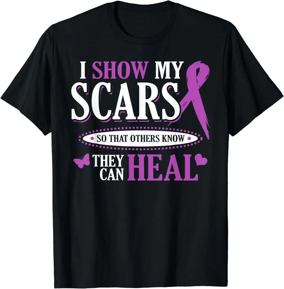 

Domestic Violence Awareness Purple Ribbon Gift Idea Tee T-Shirt Men's and women's T-shirts