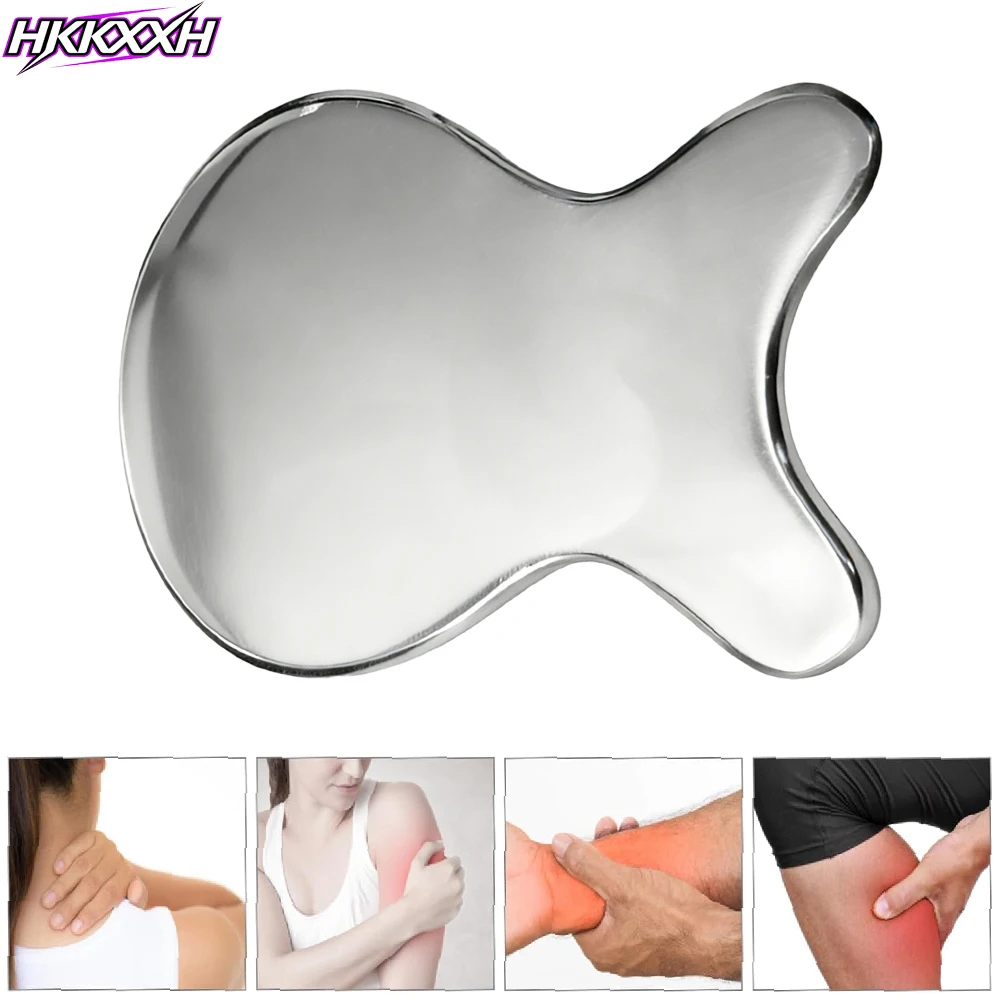 1 Stück Edelstahl Gua Sha, Gua Sha Gesichtswerkzeuge zur Gesichtskonturierung, Metall Gua Sha Hautpflege, Massage-Geschenk