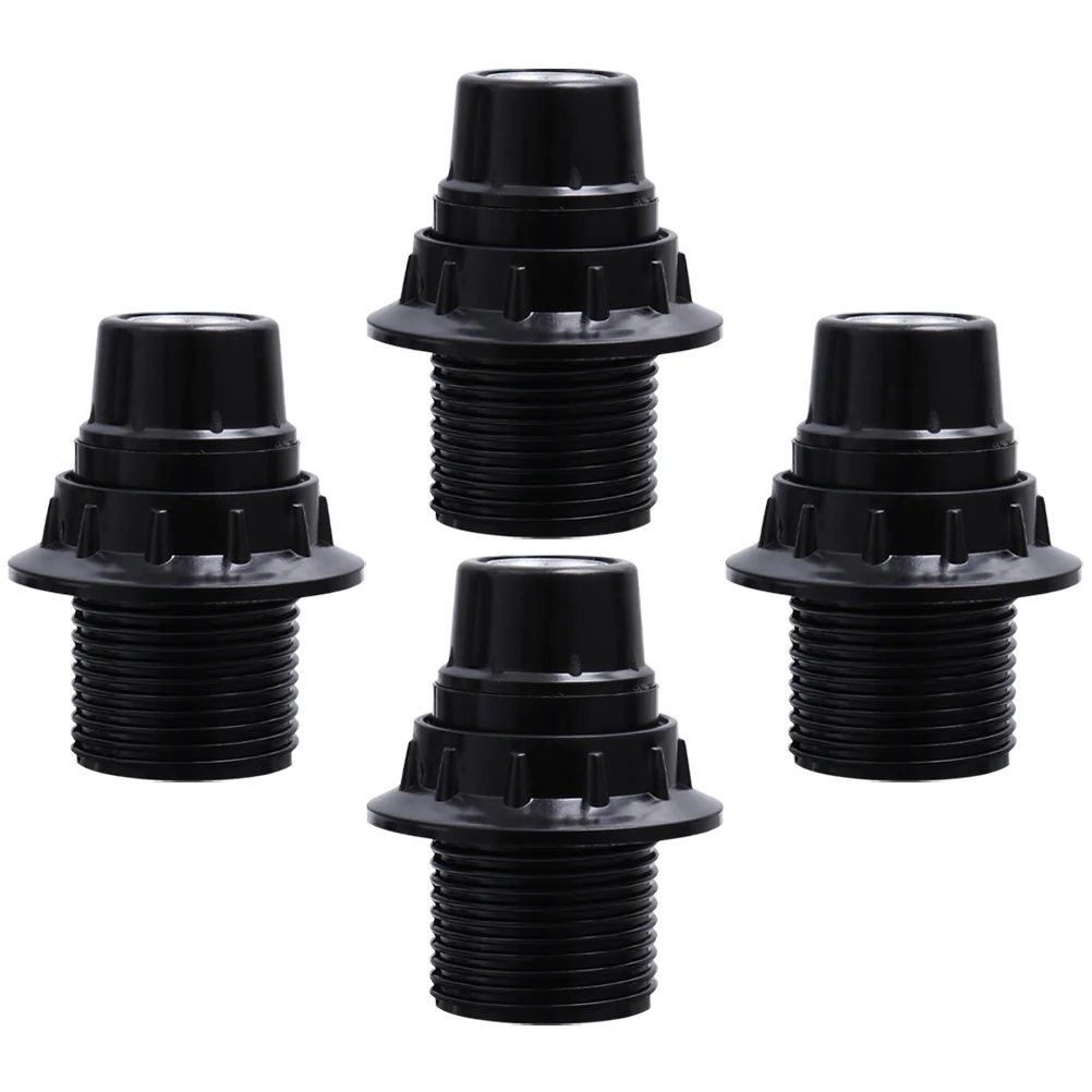 E14 Aluminum Cover Bakelite Lamp Holder Screw Self-locking Half-thread (4pcs) Replacement Light Socket Bulb Base Bulbs