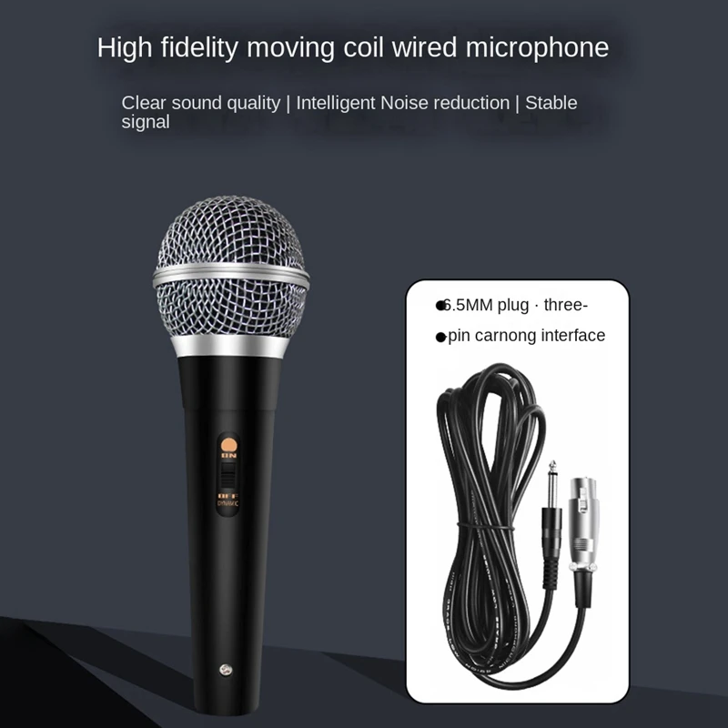 Karaoke Microphone Handheld Professional Wired Dynamic Microphone Clear Voice Mic For Karaoke Vocal Music Performance