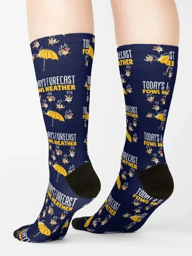 Meteorology Joke Today's Forecast Fowl Weather Socks sports stockings FASHION Non-slip kids Socks For Men Women's