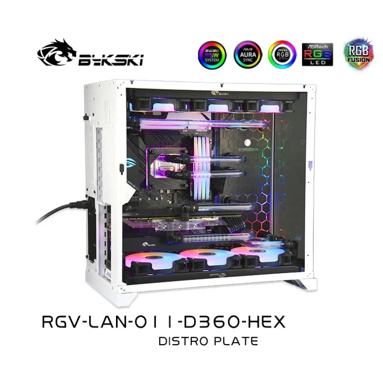 LIAN LI O11 다이나믹 케이스/CPU 및 GPU 블록/대신 저수지용 BYKSKI 아크릴 보드 워터 채널 솔루션 키트 사용