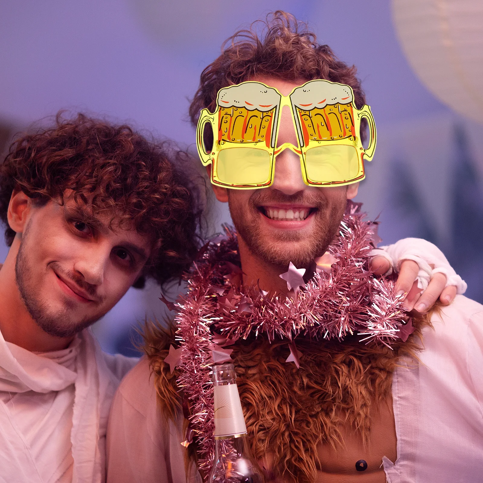 3Pcs Beer Theme Eyeglasses Creative Plastic Funny Party Glasses Photo Props Lightweight Durable Festival Gear Funny Photo Props