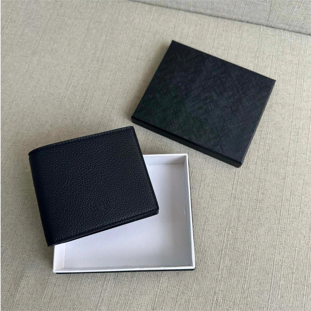 

2026 New Men's Wallet Lychee Grain Genuine Cowhide Short Bifold Leather Card Holder, Large Capacity Slim Casual Business Purse
