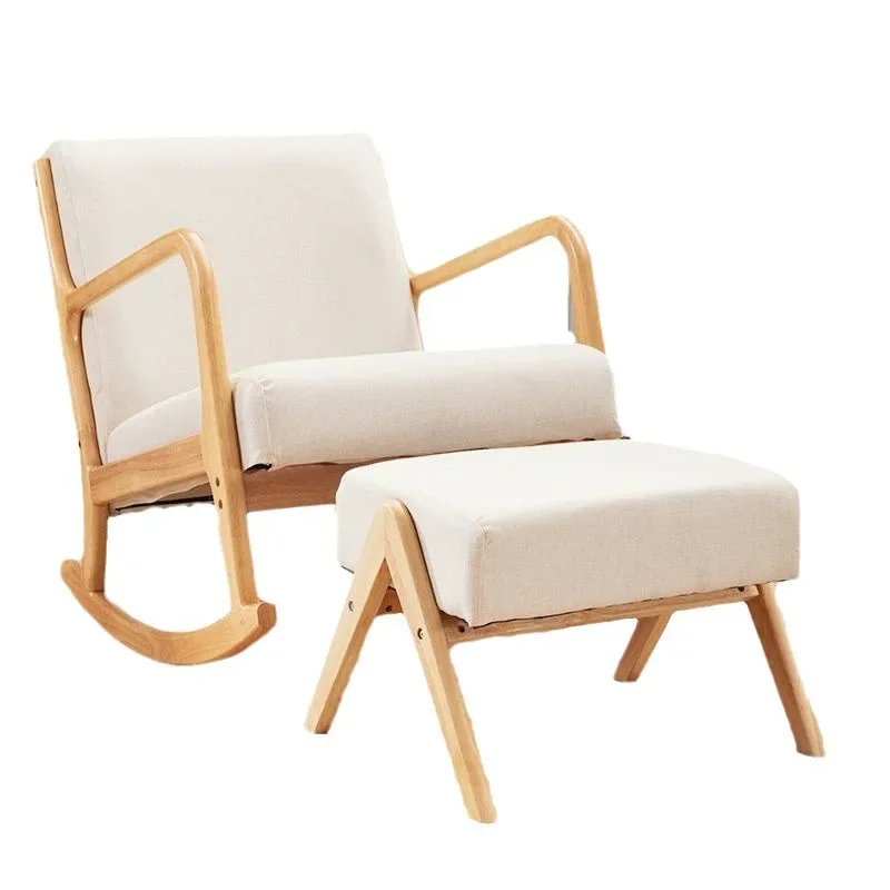 

Japanese-style living room, balcony casual and thickened, bedroom lazy single chair, sofa solid wood rocking chair