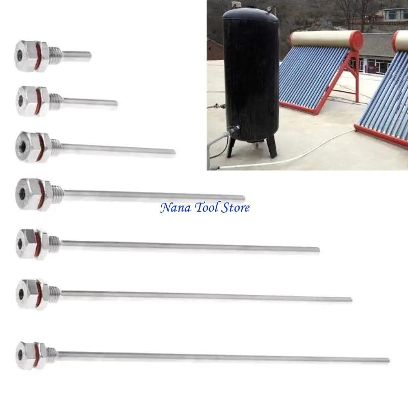 31GJ 7 Styles L35-300mm Thermowells en acier M10X1.5 filetage OD6mm pour les capteurs contrôleurs température