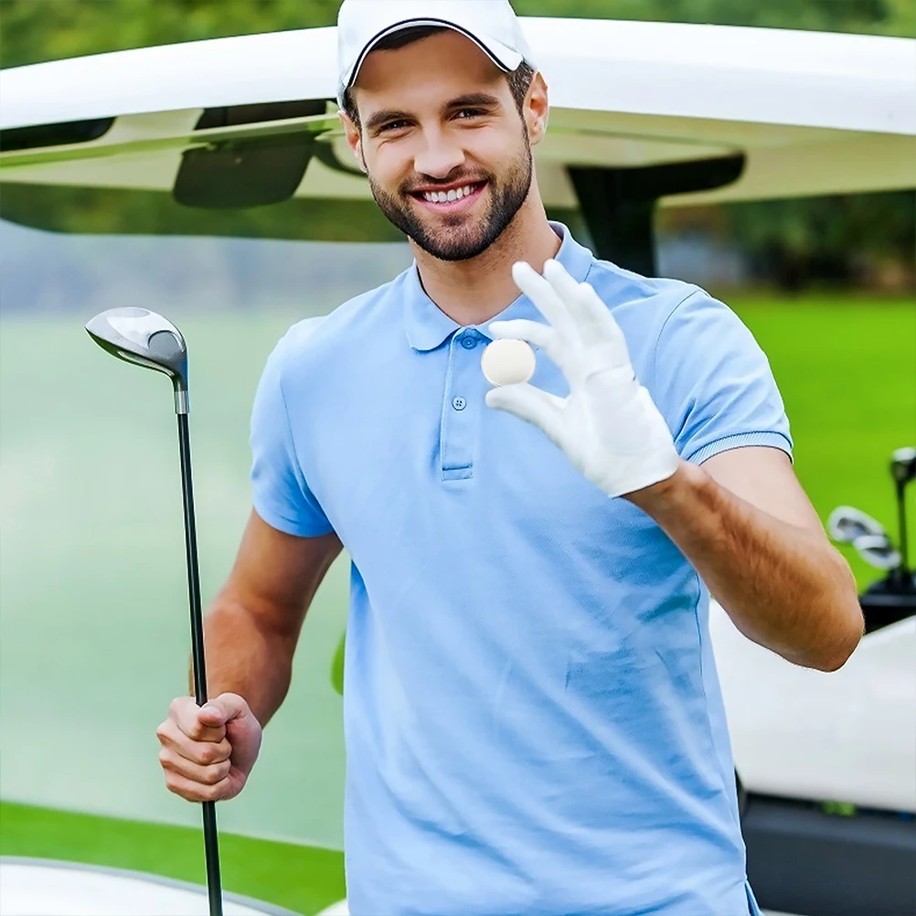 6 Pcs Golf Ball Mark Position Marker Hat Clip Blank Makers Silver Balls Marking Tool Round