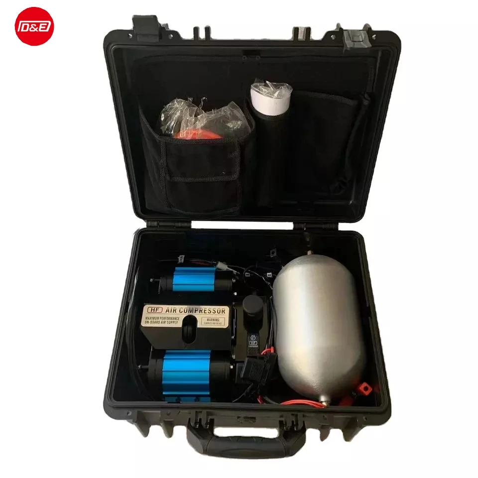 

Whole Unit Twin 12V Air Compressor Carrying Case Hose Tank for HF 4X4 Accessories Pump Similar to ARB CKMTA12