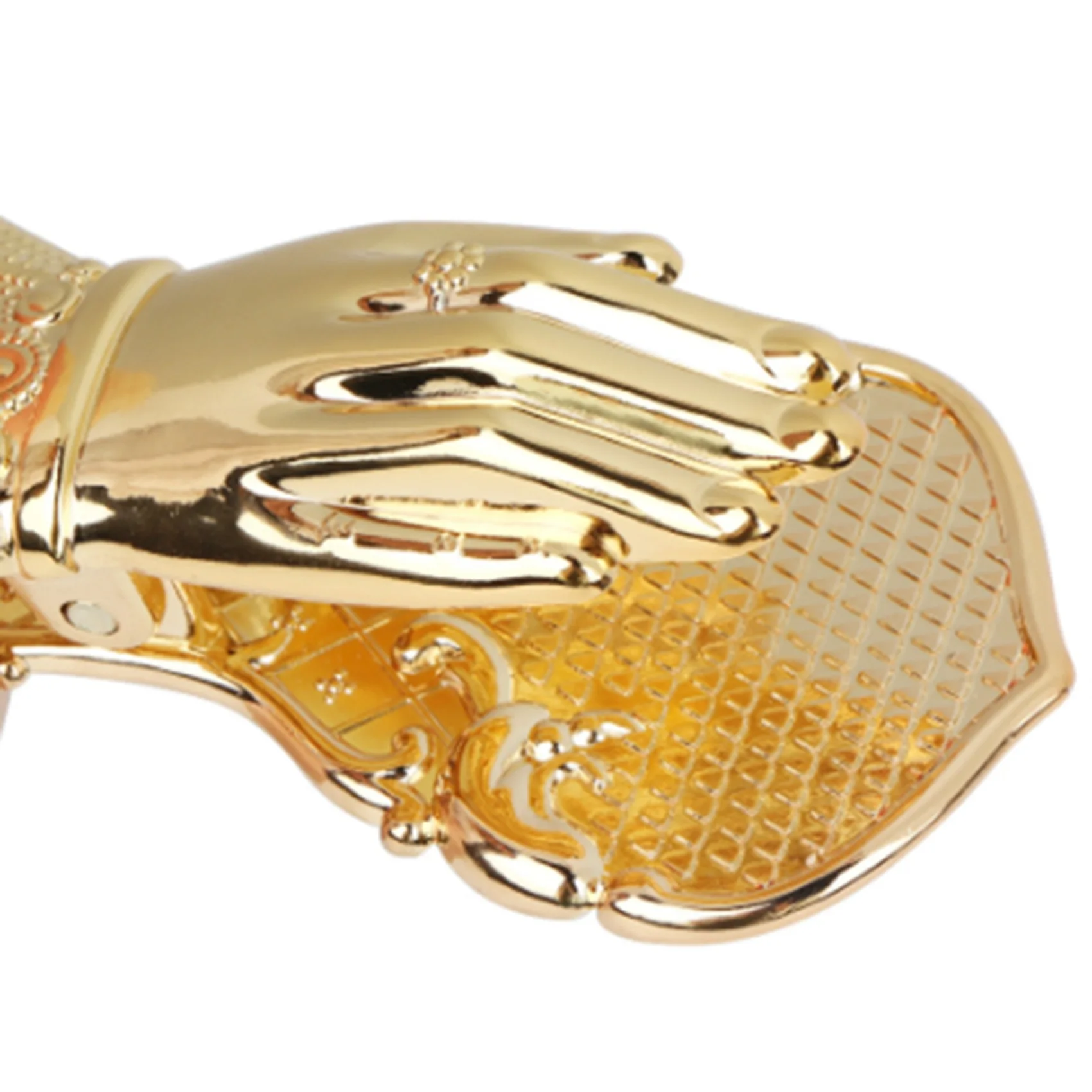 2X 럭셔리 세련된 사무용 종이 보관 클립 단조 골드 빈티지 손 모양 합금 문서 핸드북 보관 클립