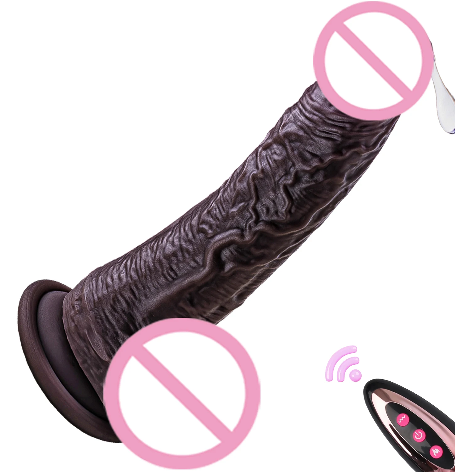Big Realistic Dildo Vibrator Penis Artificial Telescopic Swing Heating Remote Control Vibrators For Women Silicone Sex Toys 18+