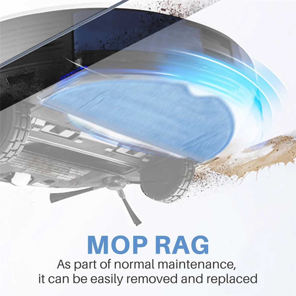 Replacement Mops Rag Cloths Mop Pads for Roborock S7 Vacuum Cleaner Sweeper Accessories