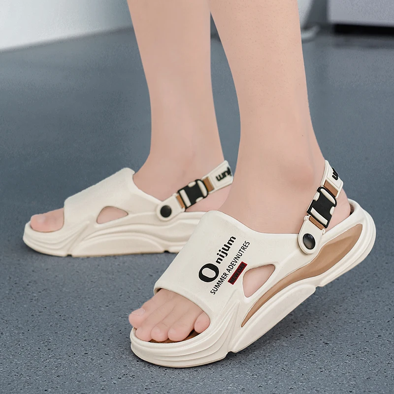 Summer Men's Massage Slippers Indoor Outdoor Sandals Beach Comfortable Soft Slides Clogs Casual Shoes Men Women Home Slippers image 5