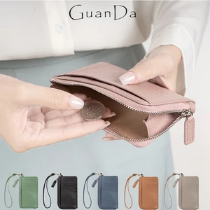 Real Leather Woman Coin Purse Luxury Design Zip Lady Card Holder Fashion Business RFID Long Wallet Versatile Casual Clutch Bags