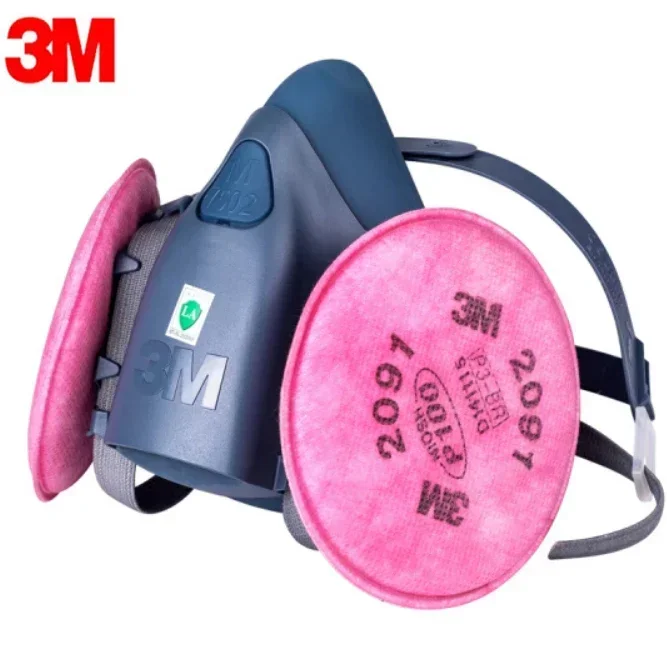 3M 7502 Respirator Mask  Protective Industry Painting Spray Dust Gas Mask With 3M 501 5N11 6001CN Chemcial Half face