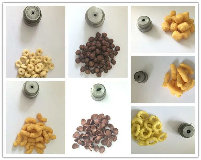 كرة كاكاو الذرة المتقدمة وخط إنتاج كرات الشوكولاتة المنتفخة آلة بثق المنتفخ