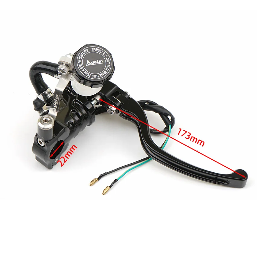 Universal Motorcycle Brake Clutch Master Cylinder Hydraulic Pump Collapsible Lever Adelin 17.5 PX-26 7/8” 22mm Radial Mounting