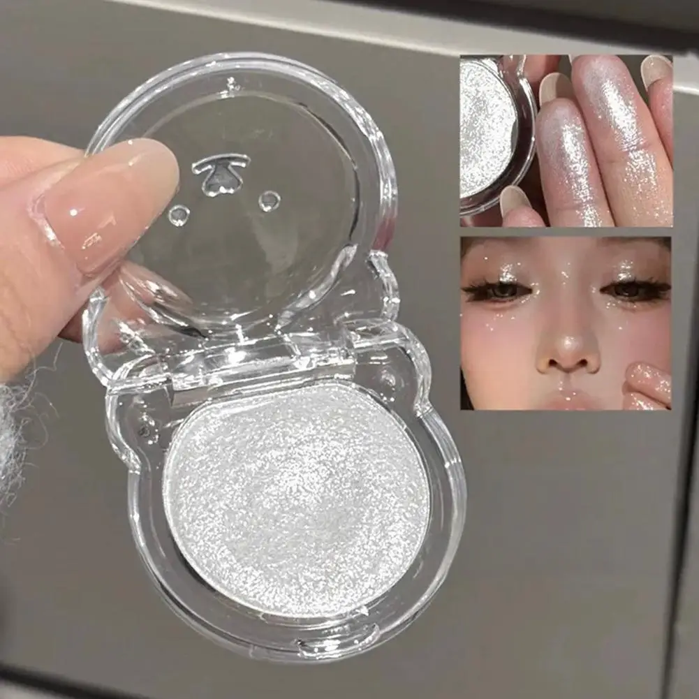 Palette di evidenziatori in polvere di purè di patate opache scintillanti ombretti schiarenti bianchi ad alta lucentezza trucco di bellezza per il contorno del viso