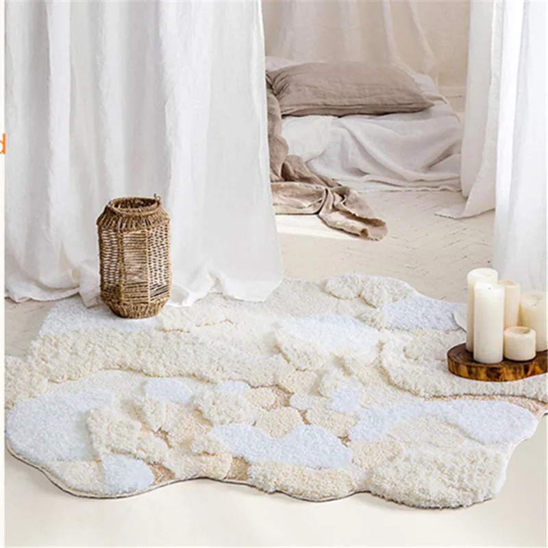 Tappeto fatto a mano con cuscino turchese e lana, coperta per sedia singola, camera da letto principale, soggiorno Villa di grado, blu e verde