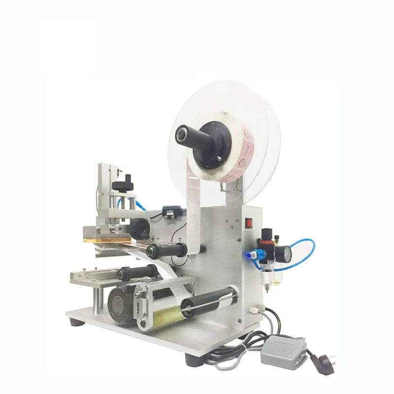 

MT60 semi-automatic flat label machine and pneumatic surface label machine labeling machine