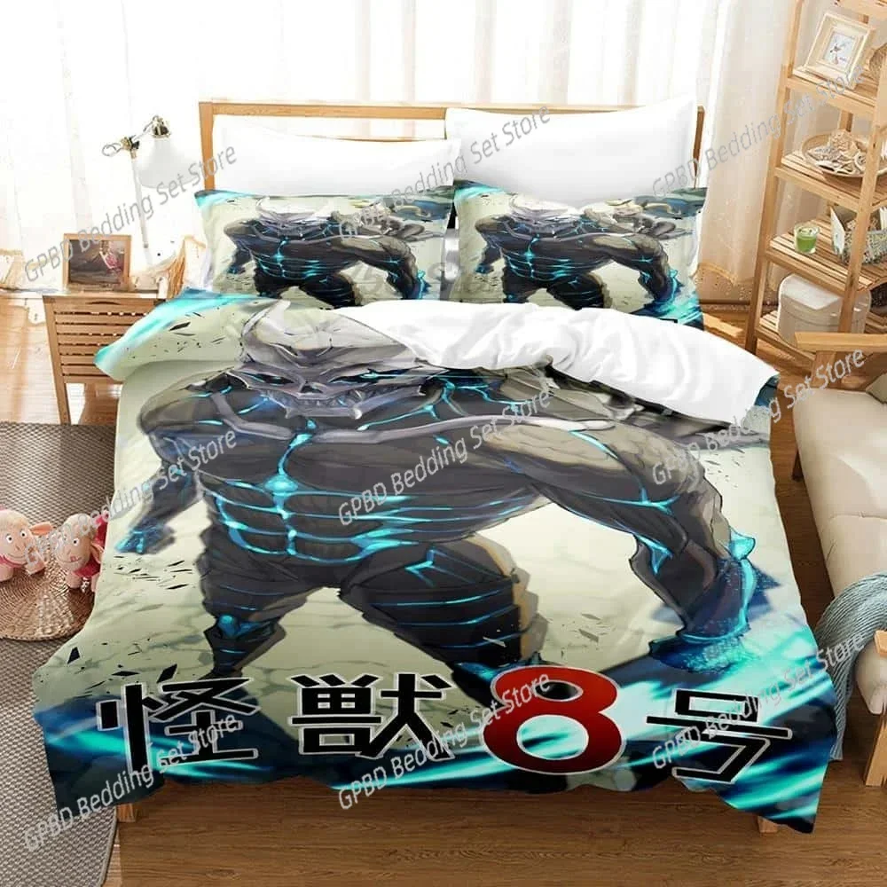 Kaiju No. 8 Bedding Set Single Twin Full Queen King Size Bed Set Adult Kid Bedroom Duvet cover Sets 3D Print Anime bed sheet set