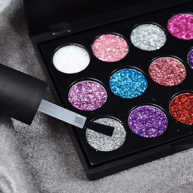 ขวดยาทาเล็บเปล่าแบบพกพา15มล. 10ชิ้นภาชนะเครื่องสำอางพลาสติกใสขวดเล็บพร้อมแปรงขวดเก็บกันรั่ว