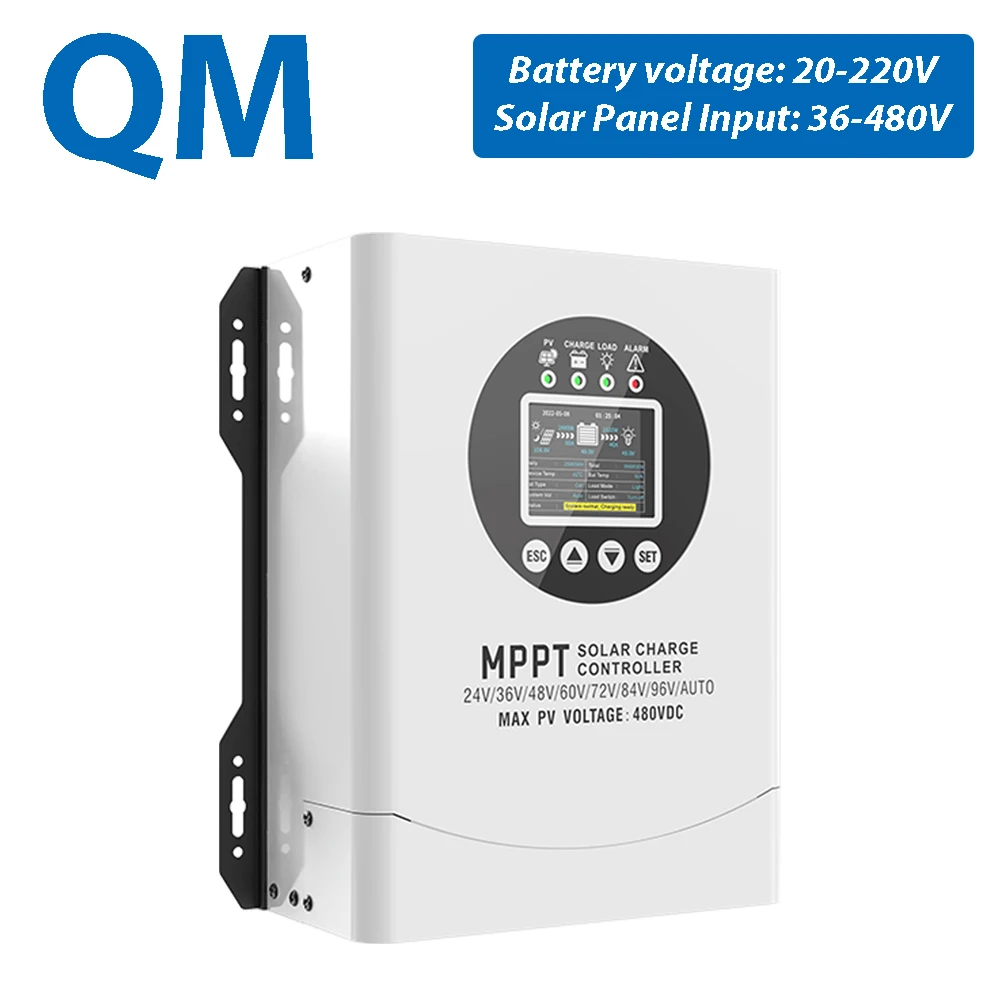 EVSOLAR 60A/120A MPPT Solar Charge Controller, PV-paneel ingang 36-480V of 18-230V, met optionele WiFi, batterij 24-96V, ondersteunt lithium, hoge efficiëntie, EU voorraad naar Oekraïne