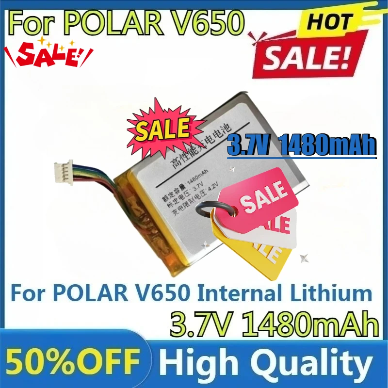 

For POLAR V650 Internal Lithium New High Quality Replaceable 3.7V 1480mAh Battery