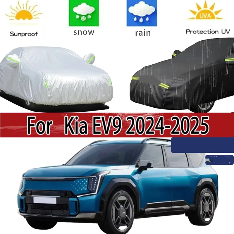 

For Kia EV9 2024-2026 Full Car Covers Outdoor Sun Anti UV Rain Snow Dust Protection Oxford Cloth Accessories