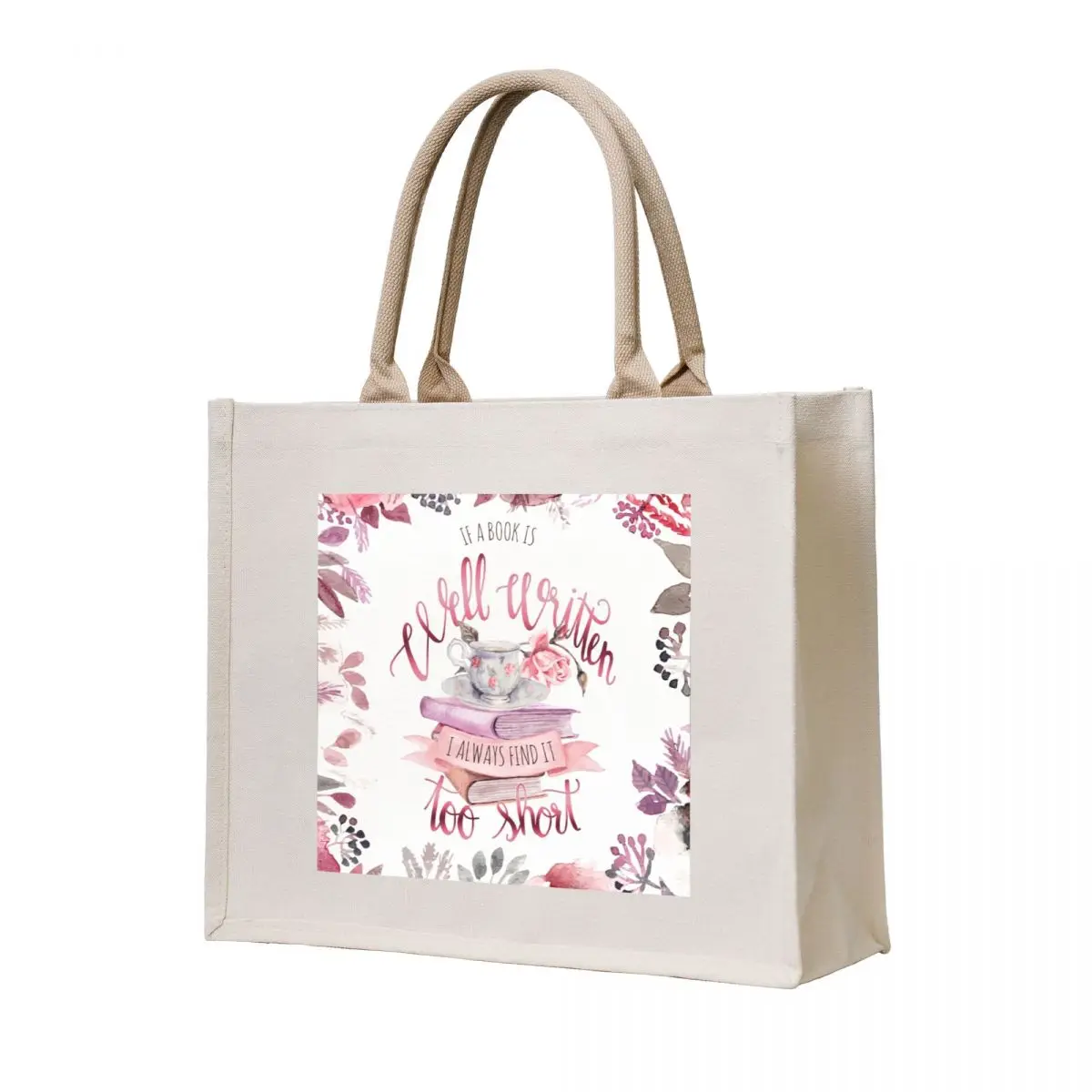 

IF A BOOK IS WELL WRITTEN Tote Bag Women's shopping bag Gift bag Women bags Beach