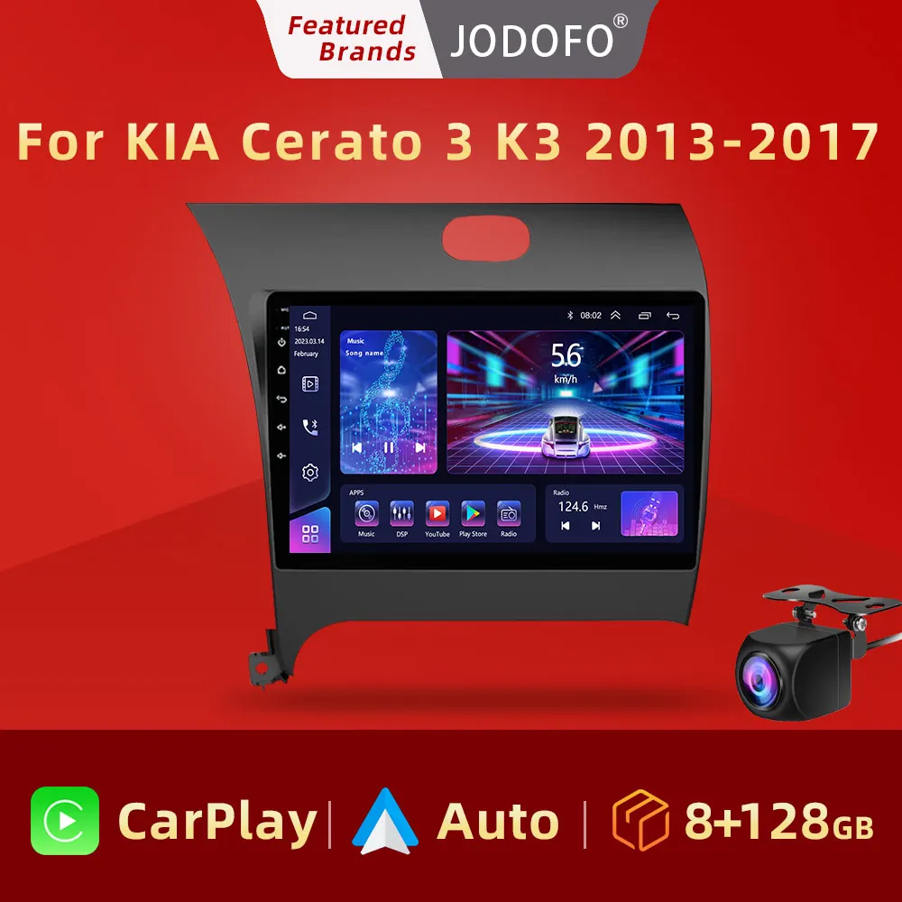 Jodofo 2 Din Android Car Radio For KIA K3 CERATO FORTE 3 YD Tuner 2013-2017 Multimidia Video Player GPS Navigaion Split Screen