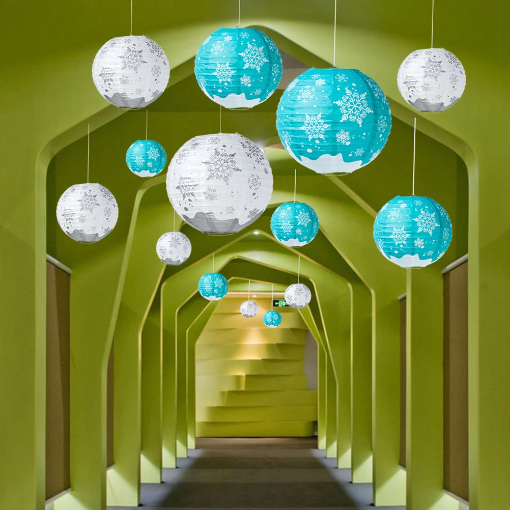 

1Pcs Christmas Snowflake Folding Paper Lantern Portable Lightweight Kids DIY Decor Wedding Birthday Celebration Party Decoration