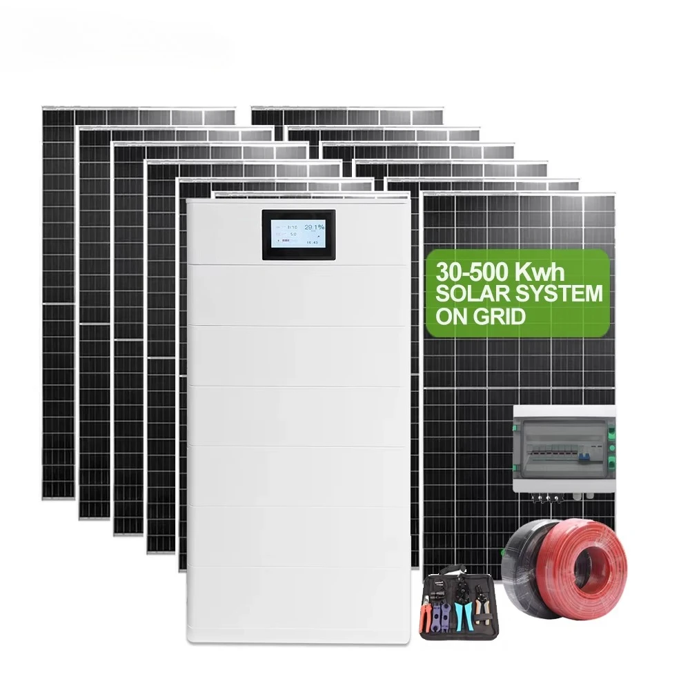 High Volt Stackable Lithium Ion MPPT Controller Solar Battery 30kWh 20kWh 40kWh Whole House Solar Power System
