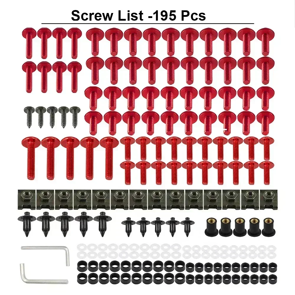 For Honda CBR500R CBR500RA ABS CBR600F4 CBR600F4i VFR1200F VFR1200FA DCT Fairing Bolts Kit Screws Set Motorcycle Accessories