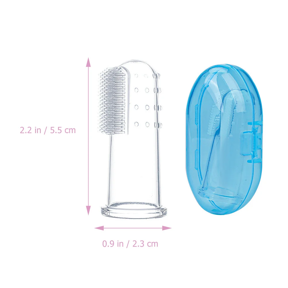 

9Pcs Infant Toddler Finger Toothbrush Soft Bpa Free Oral Care Massager Teething Brush Travel Finger Toothbrush