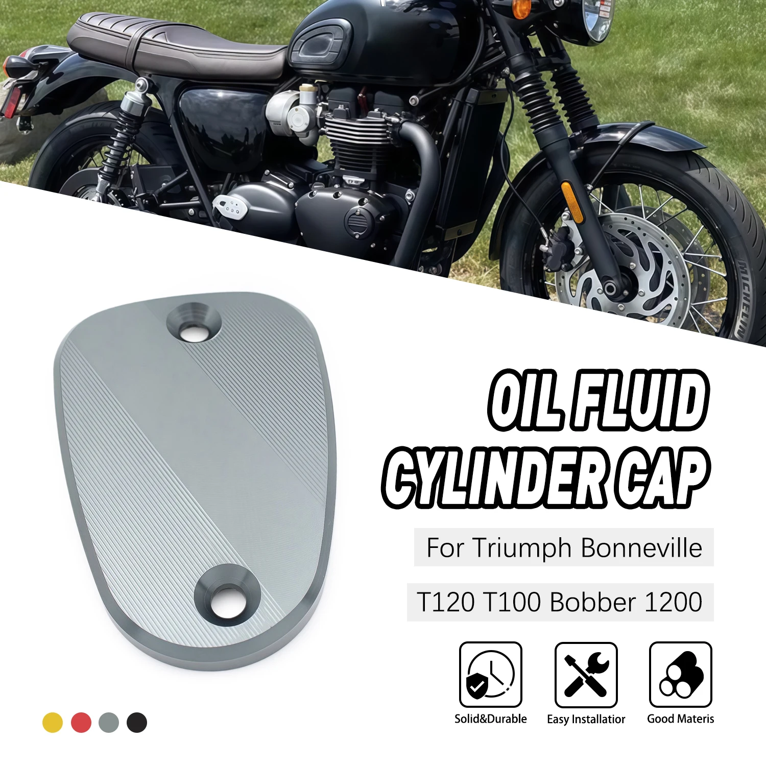 

Motorcycle Oil Fluid Cylinder Cap Front Brake Fluid Reservoir Cover Replacement For Triumph Bonneville T120 T100 Bobber 1200