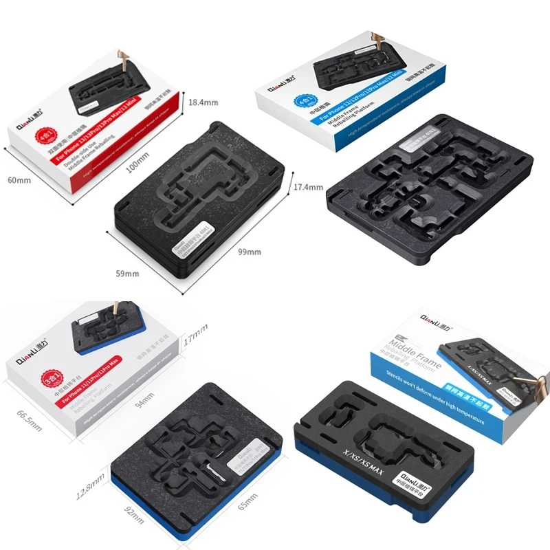 

QianLi средняя рамка для реболлинга, платформы для материнской платы, трафарет для реболлинга BGA для iPhone 11, 12, 13 mini 14 plus 15 16 Pro Max