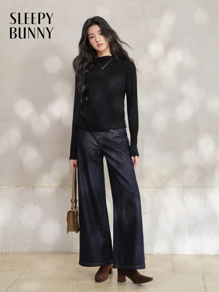 

Women Lady Wool Turtleneck Knit Top Soft Stretch Slim Long-Sleeve Base Layer Warm Pullover Tee for Elegant Winter Daily Wear