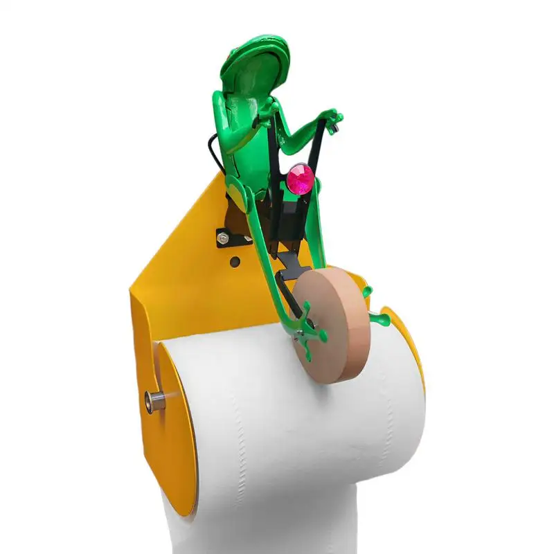 Toilet Tissue Holder Frog Tissue Paper Roll Holder Reusable Paper Towel Storage Rack Toilet Roll Organizer For Bathroom Kitchen